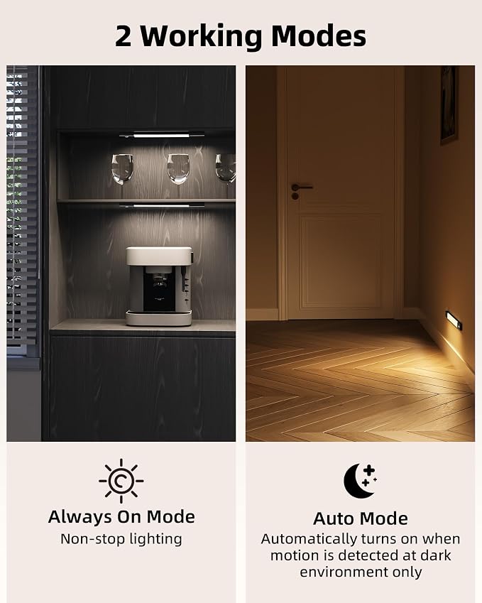 EZVALO Under Cabinet Lighting, Wireless Closet Lights, 30 LED Rechargeable - Image 3