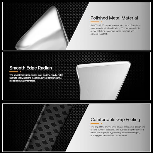 SARDVISA Professional 3D Printer Tool, Upgraded Metal 3D Printer Removal Spatula - Image 5