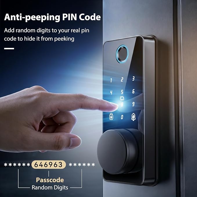 Fingerprint Door Lock, Biquole Keyless Entry Door Lock, Smart Lock | - Image 2