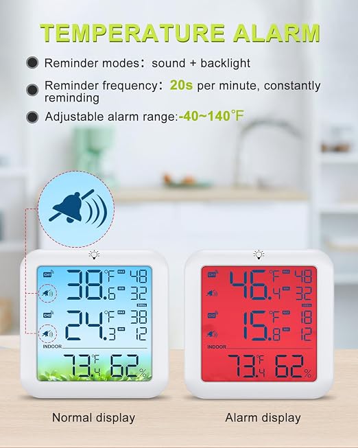 Bomivoi Wireless Fridge and Freezer Thermometer - Image 3