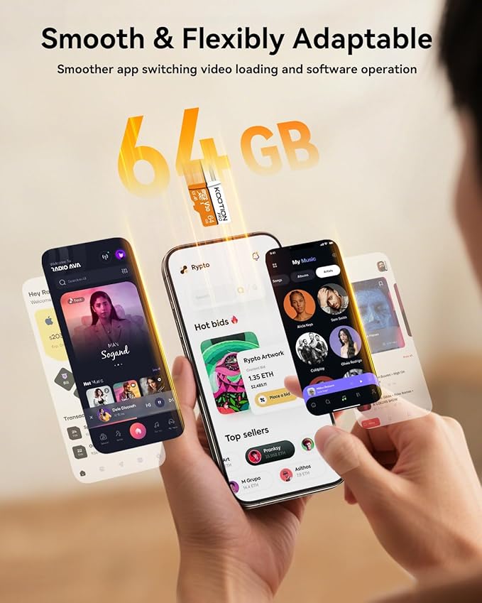 KOOTION 64GB Micro SD Card 10-Pack - Image 4
