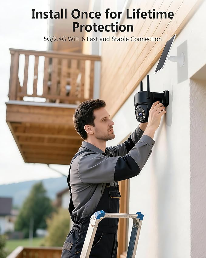 2K Security Cameras Wireless Outdoor, 5GHz WiFi Solar Camera Outdoor Wireless - Image 5