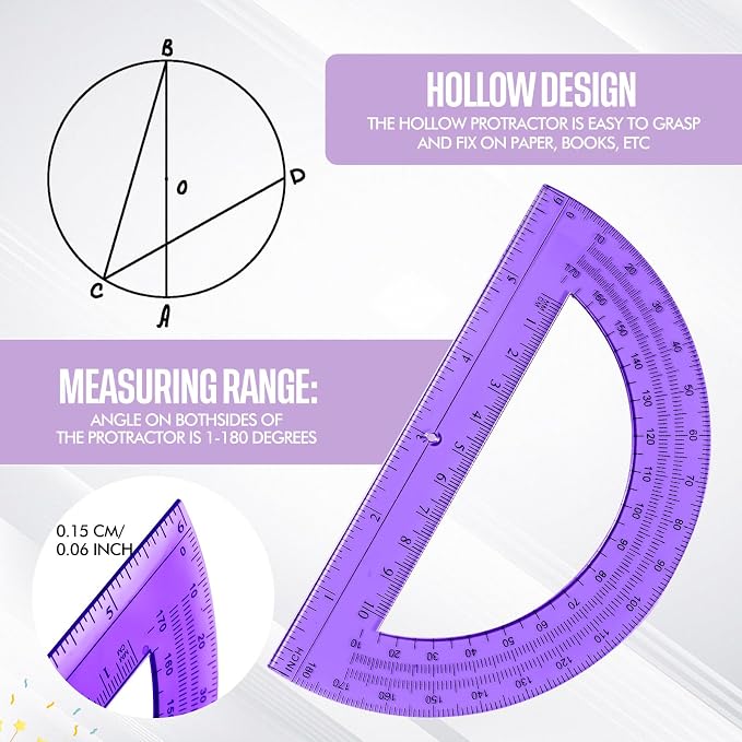 EBOOT Student Geometry Math Set, Drawing Compass and 6 Inch Swing Arm - Image 4