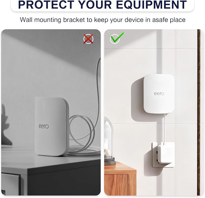 Wall Mount Bracket for eero Pro 7, Router Bracket Holder, No Messy Wires - Image 5