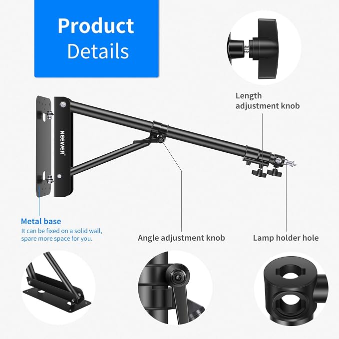 Neewer Wall Mounting Boom Arm - Image 7