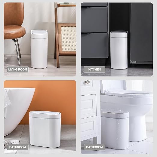 ELPHECO Bathroom Motion Sensor Trash can 2.5 Gallon Automatic Garbage Can - Image 7
