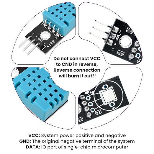 4Pcs DHT11 Digital Temperature Humidity Sensor Module - Image 4