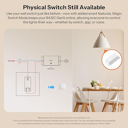 SONOFF Basic-1GS Gen5 Matter Wi-Fi Smart Switch, Needs Neutral Wire, DIY Smart - Image 6