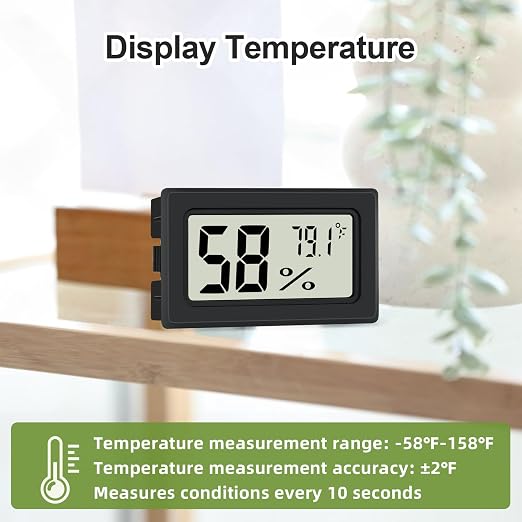 Humidity Meter Indoor Thermometer 6-Pack Mini Digital Thermometer Hygrometer - Image 3