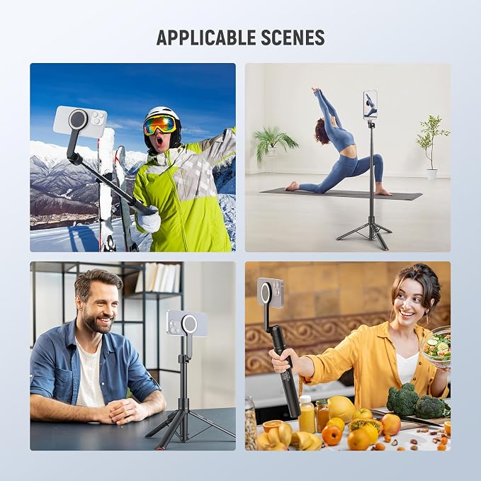 NEEWER Basics 5.48' Magnetic Selfie Stick Tripod Compatible - Image 7