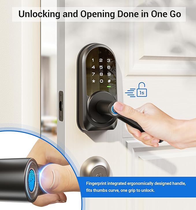 Veise RZ09 Smart Lock, 7-in-1 Keyless Entry - Image 2