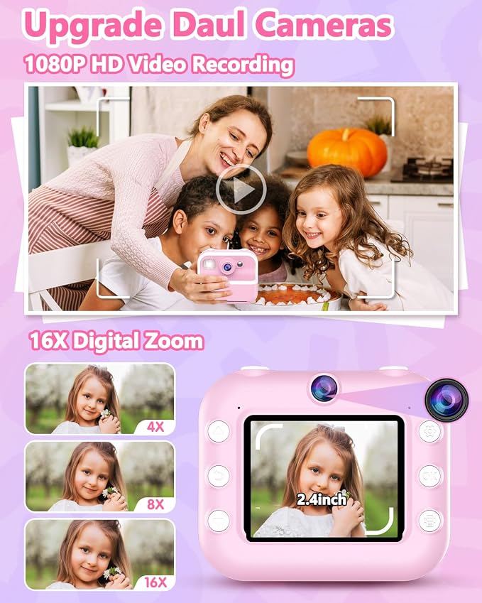 Kids Camera Instant Print, Christmas Birthday Gifts - Image 3