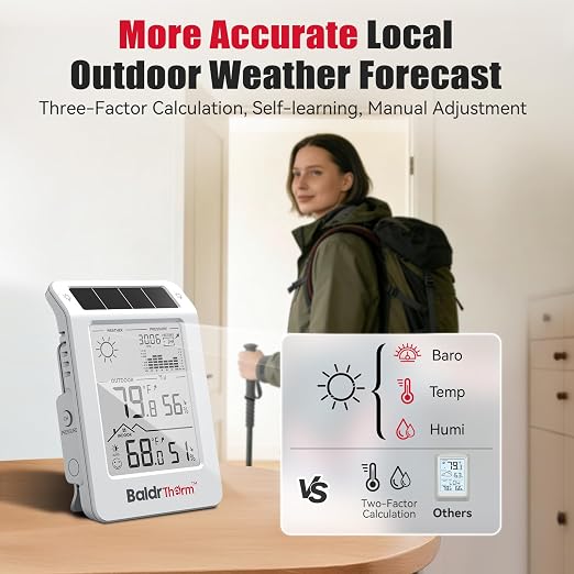 BaldrTherm Wireless Weather Station, Dual-Zone Indoor & Outdoor/Childroom Temp - Image 4