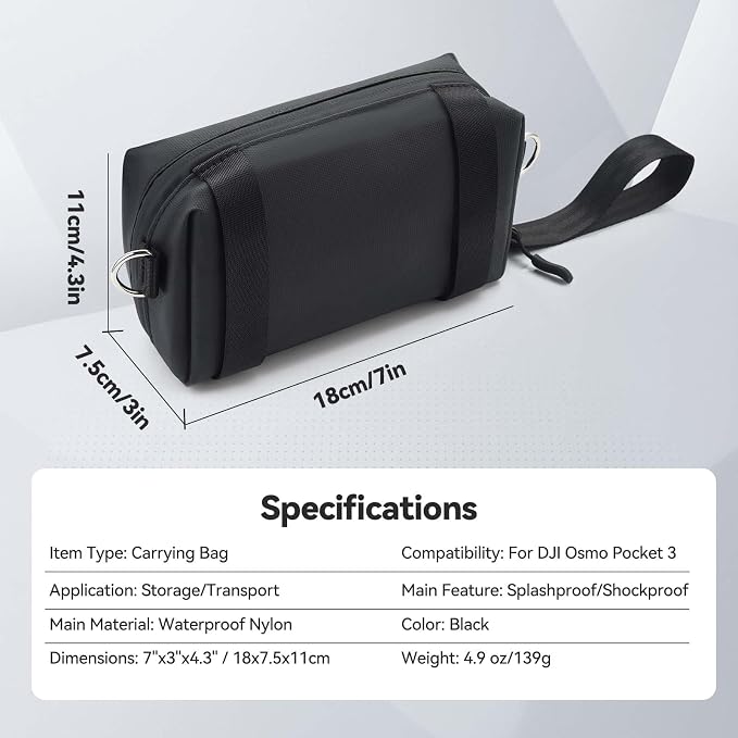 UTEBIT Carrying Bag for DJI Osmo Pocket 3, Portable Storage Carry Case Large - Image 4