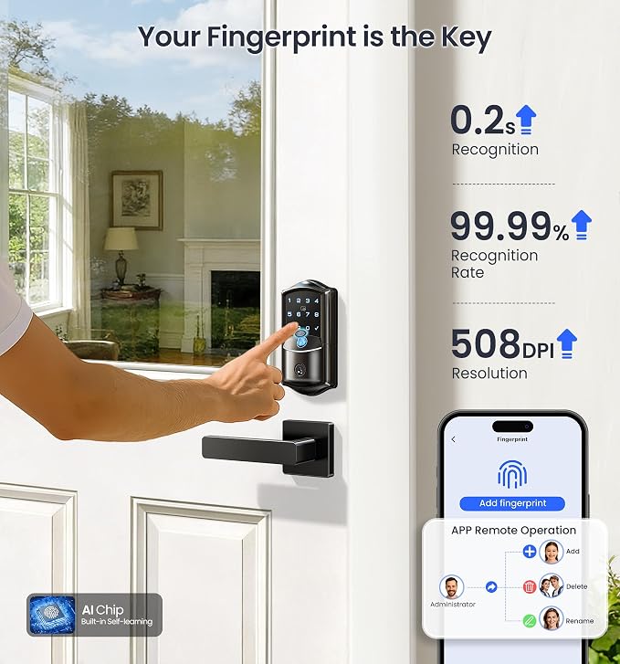 Veise VE027-L Built-in WiFi Smart Lock - Image 6