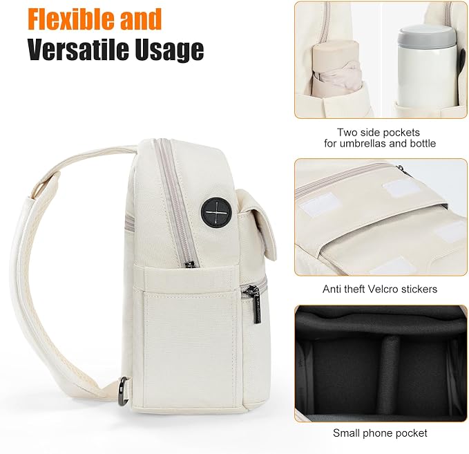 Cwatcun Camera Bag Small Compact Camera Sling Case, Waterproof Canvas Crossbody - Image 9