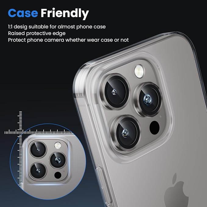 WSKEN for iPhone 16 Pro/iPhone 16 Pro Max Camera Lens Protector - Image 5