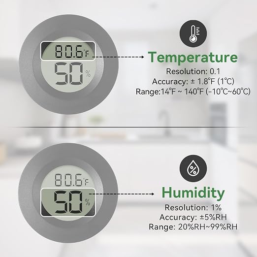 Atogou 2-Pack Mini Hygrometer & Thermometer, Indoor Outdoor Digital Humidity - Image 3