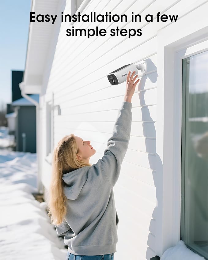 ARCCTV Solar Security Camera Outdoor Wireless, 4MP Battery Powered Home - Image 4