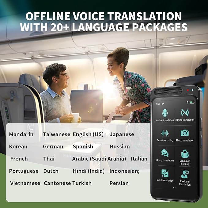 Language Translator Device No WiFi Needed, VORMOR Upgraded AI Translator Two - Image 3