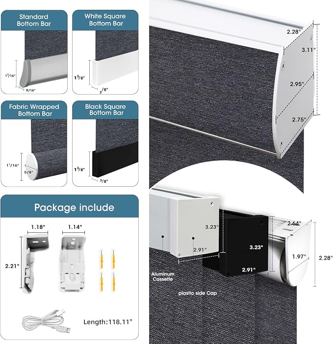 SmartWings Motorized 100% Blackout Shades Blinds, Custom Size, Cordless Window - Image 6