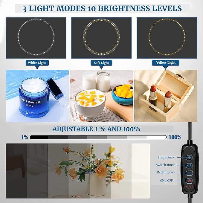 Portable Photo Studio Light Box, PULUZ 16"x16" Professional Dimmable Shooting - Image 5