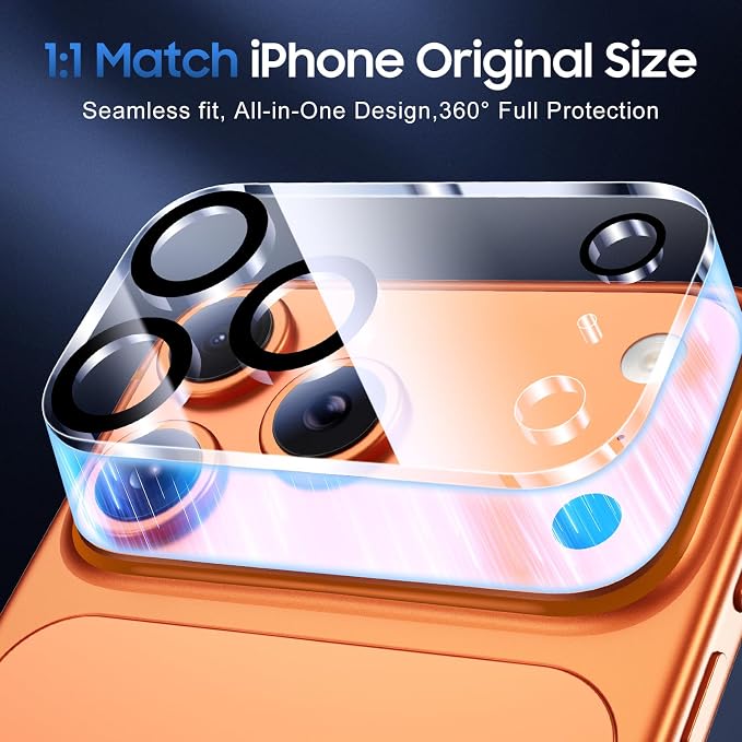 UniqueMe Compatible for 3 Pack iPhone 17 Pro Camera Lens Protector - Image 6