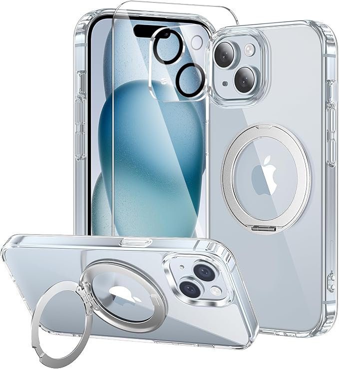 toushion 3 in 1 for iPhone 15 Plus Case Stand |Build in Kickstand, Screen by Unknown