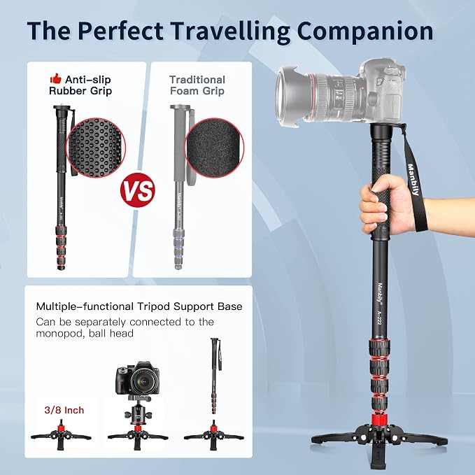 Manbily Extendable Camera Aluminum Monopod - Image 2