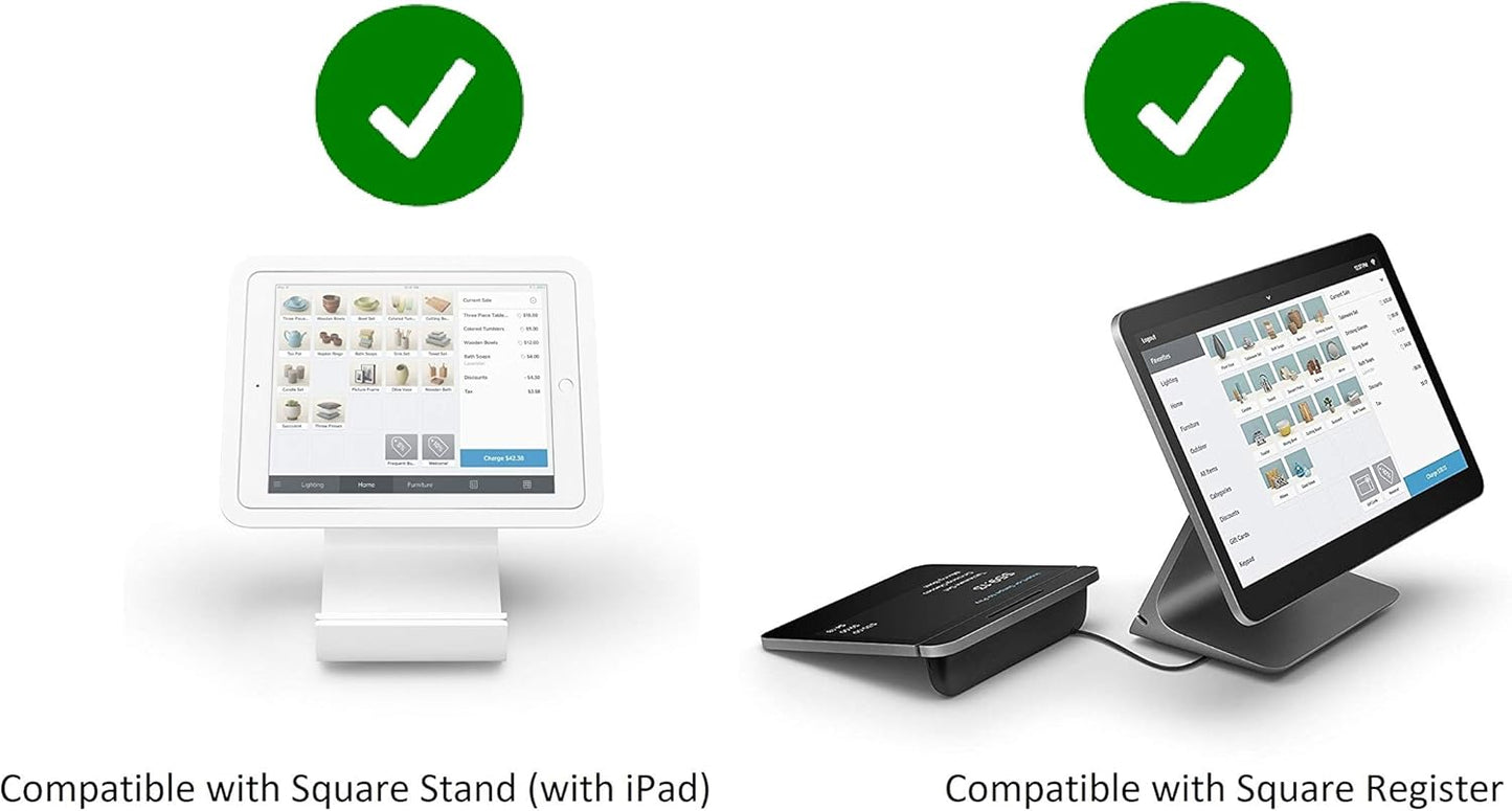 POS Hardware Bundle for Square - Cash Drawer, Thermal Receipt Printer, Barcode Scanner [Compatible with Square Stand and Square Register]