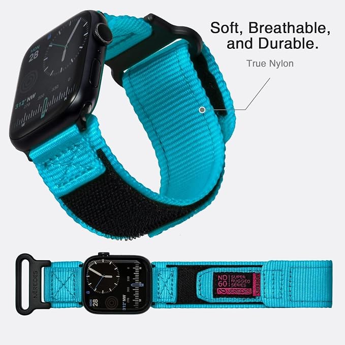 Nereides Compatible with Apple Watch Band Ultra 3/2/1, Nylon Sports Strap with - Image 6