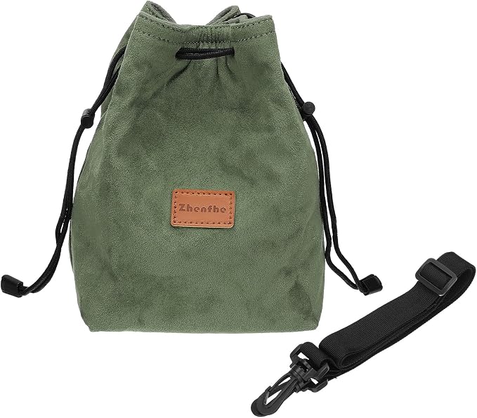 PATIKIL Camera Lens Pouch, L Size Drawstring Lens Case Flannel Camera Lens by PATIKIL