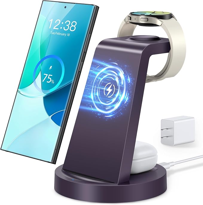 Wireless Charger for Samsung: 3 in 1 Wireless Charging Station for Samsung by HUANCTOMA