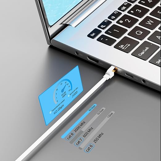 Ethernet Cable 100 FT, Cat 8 Ethernet Cable, High-Speed Internet Cable Network - Image 4