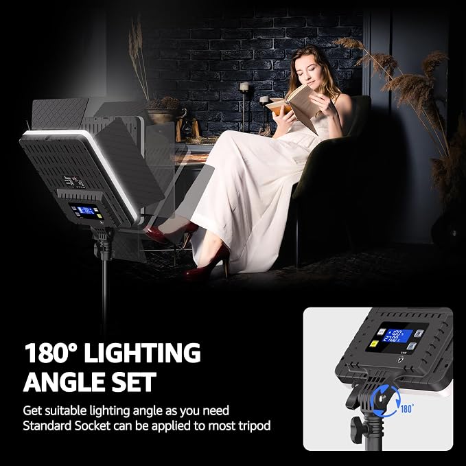 NiceVeedi 36W Photography Lighting, Bi-Color Studio Light, CRI 95+, Dimmable AC - Image 7