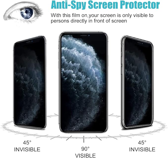 PEHAEL 2 Pack for iPhone 11 Pro Max/iPhone Xs Max Privacy Screen Protector - Image 4