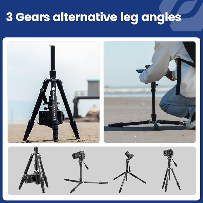 Fotopro 59" Carbon Fiber Travel Tripod - Image 7