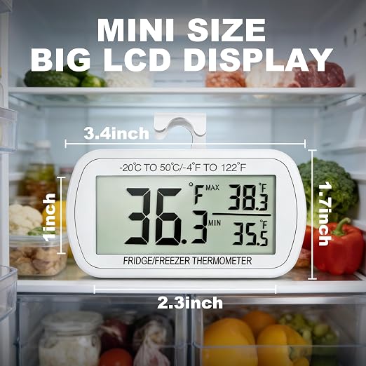 Waterproof Refrigerator Fridge Thermometer, Digital Freezer Room Thermometer - Image 4