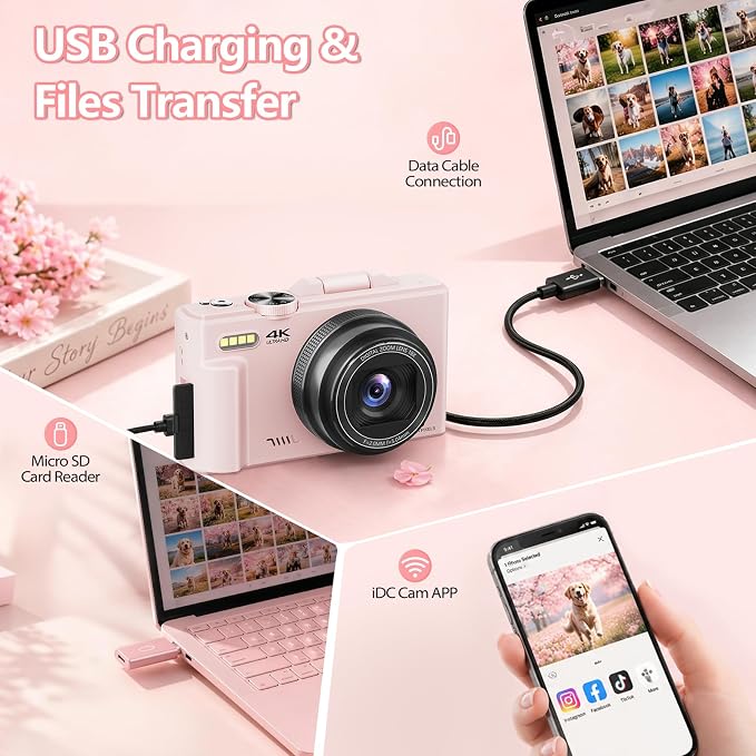 4K Digital Camera for Photography, 64MP Vlogging Camera for YouTube - Image 8