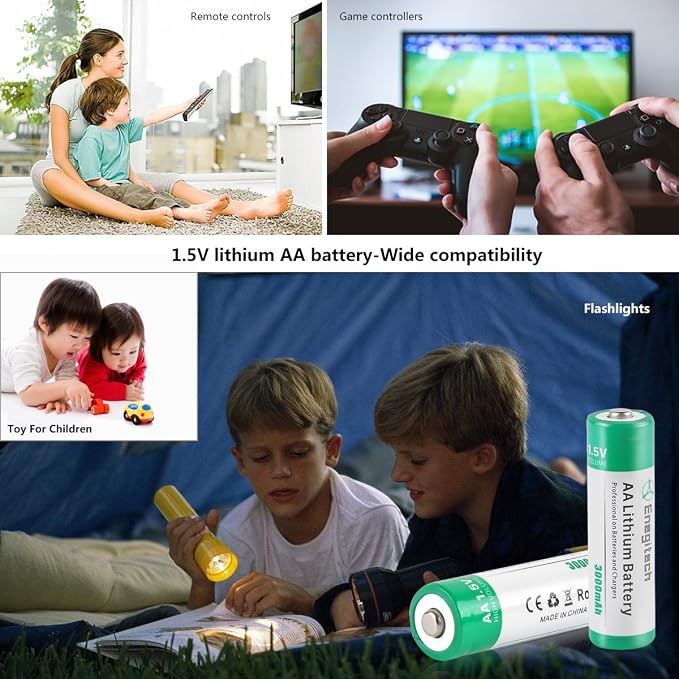 Enegitech AA Lithium Battery, 3000mAh 1.5V Double A Lithium Battery - Image 7