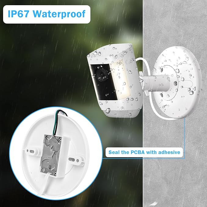 iTODOS Hardwired Kit for Ring Cams, IP67 Waterproof Design for Outdoor or - Image 2