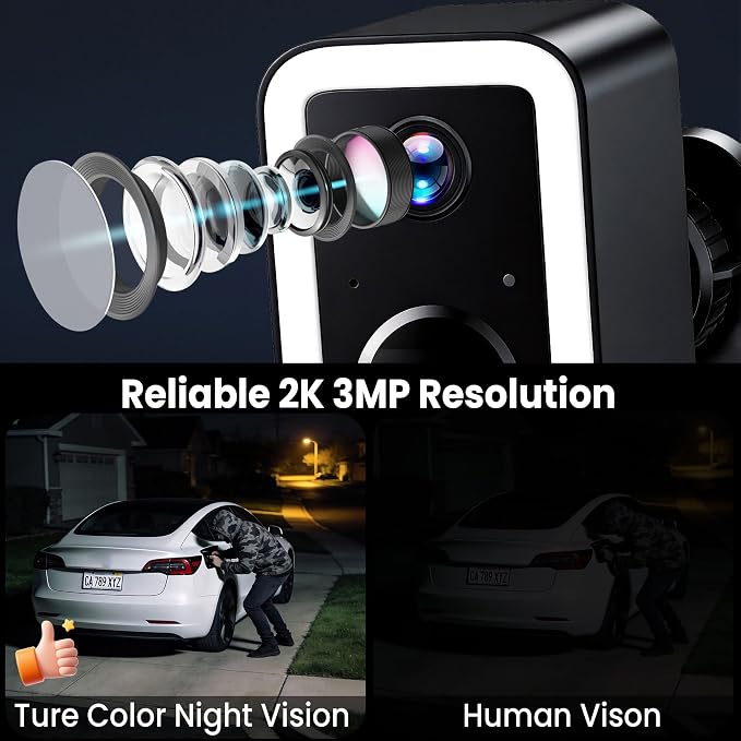 2026 Upgraded 2K Security Cameras Wireless Outdoor, AI Motion Detection & - Image 2
