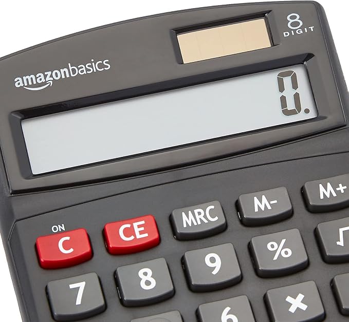 Amazon Basics LCD 8-Digit Desktop Calculator, Portable and Easy to Use - Image 2