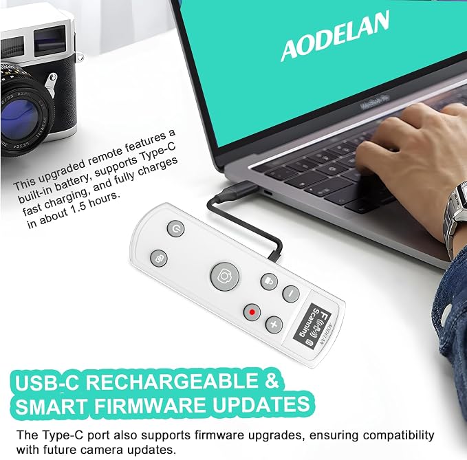 Remote Control for Fujifilm Camera, USB-C Rechargeable Wireless Shutter Release - Image 3