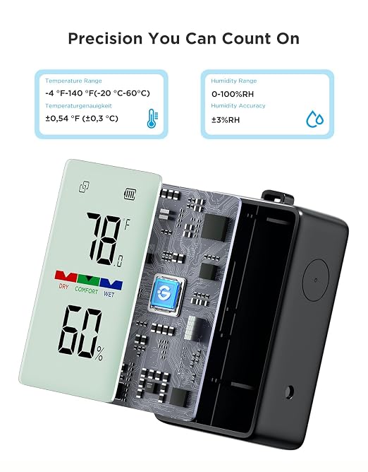 GoveeLife 2-in-1 Indoor Outdoor Thermometer Hygrometer IP65 Waterproof - Image 5