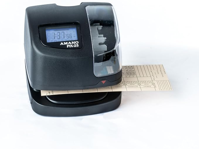 Amano PIX-25 Automatic Date & Time Stamp Machine, Digital Document Stamper - Image 6