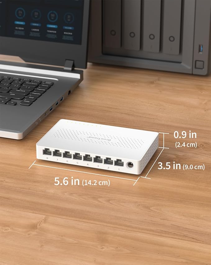 BrosTrend 2.5Gb Switch, 8 Port Network Switch 2.5 Gigabit, Unmanaged Ethernet - Image 7