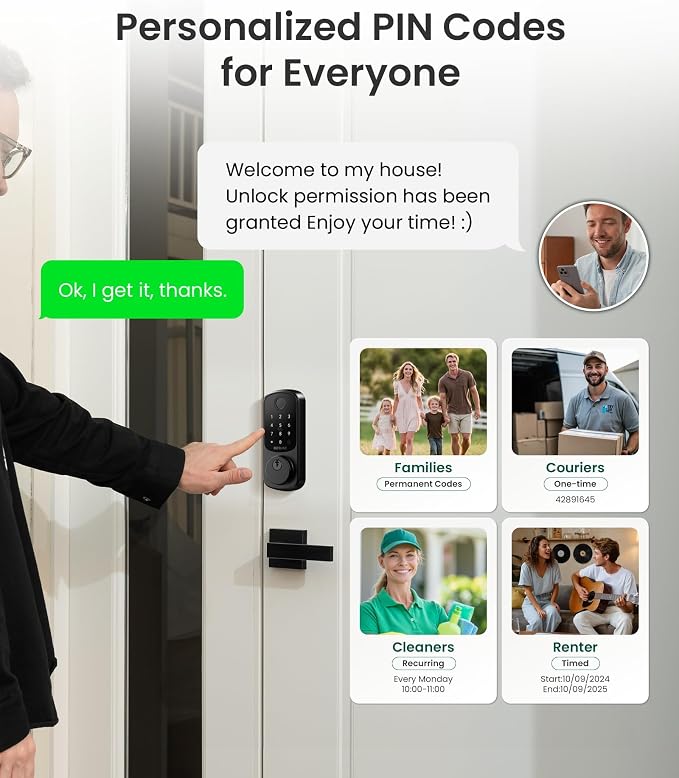DESLOC Smart Door Lock B200, Smart Deadbolt Lock, Keyless Entry Door Lock - Image 5