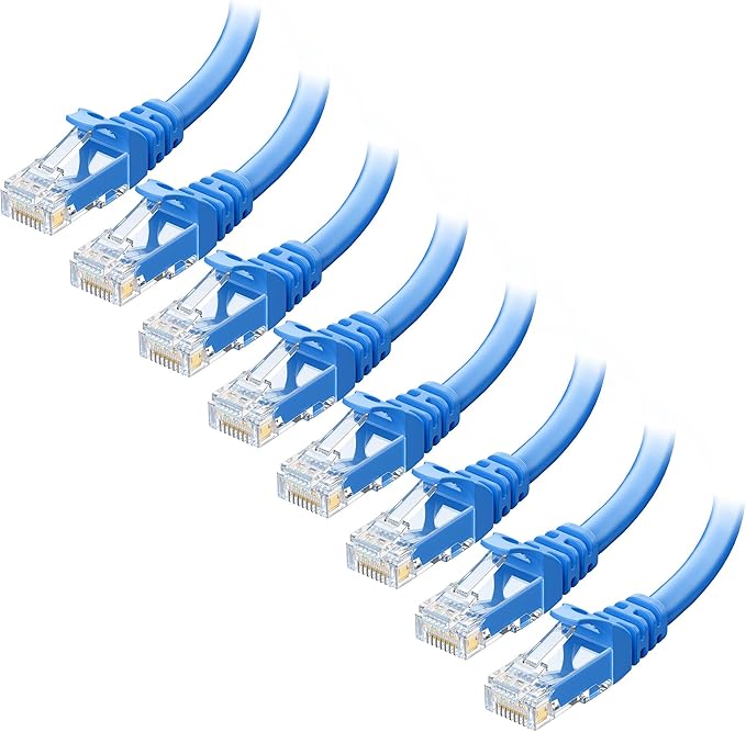 Cable Matters 1Gbps 8-Pack Snagless Short Cat 5e Ethernet Cable - 1ft by CableMatters
