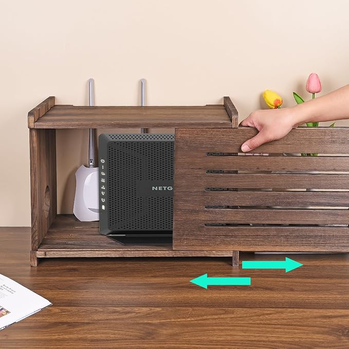 Router Shelf Projector Shelf Projector Stand Router Storage Box Modem Cable - Image 3